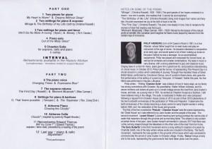 Music by Philip Andrews programme